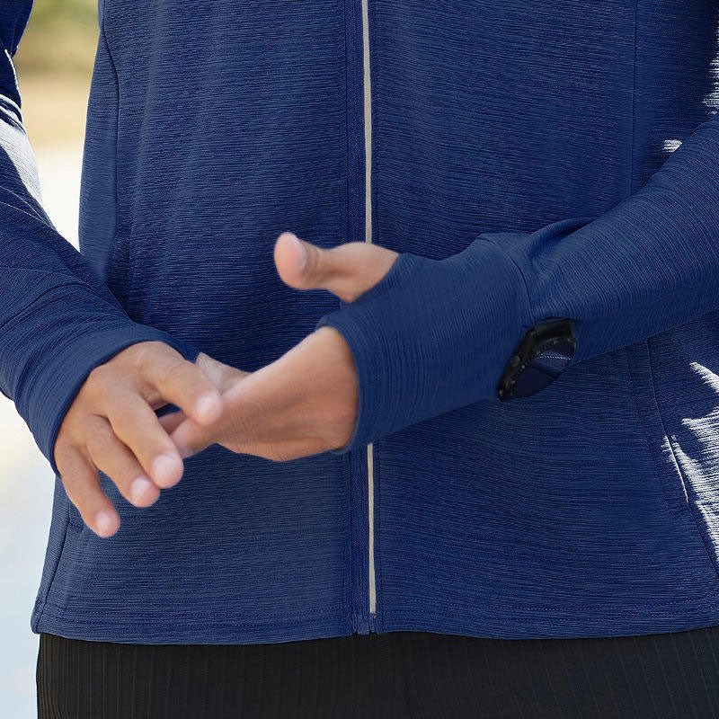Custom Running Jacket Mens Winter with Stand Collar and Thumbhole Cuffs