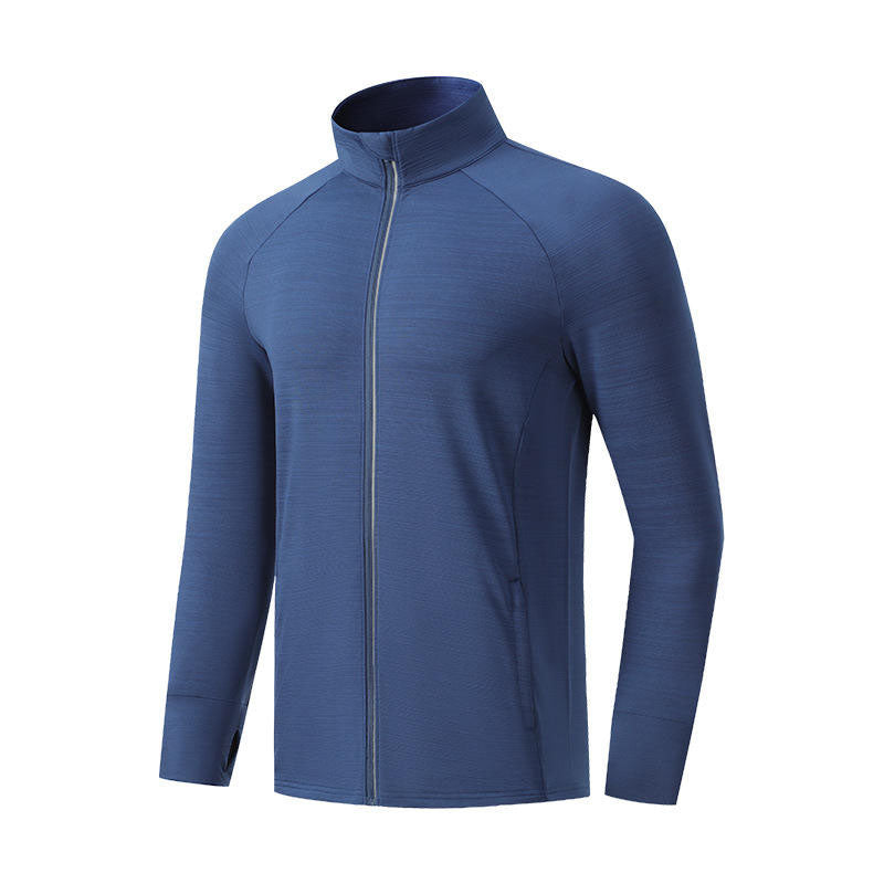 Custom Running Jacket Mens Winter with Stand Collar and Thumbhole Cuffs