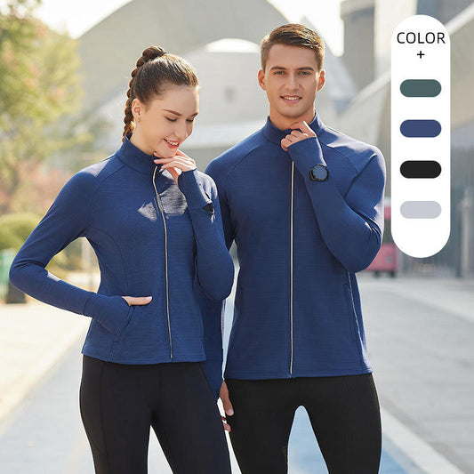 Custom Running Jacket Mens Winter with Stand Collar and Thumbhole Cuffs