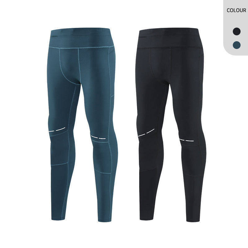 Custom Running Leggings for Men with Reflective Details, OEM Tights