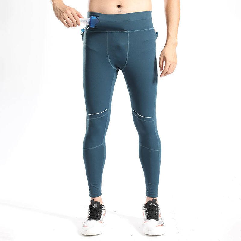 Custom Running Leggings for Men with Reflective Details, OEM Tights