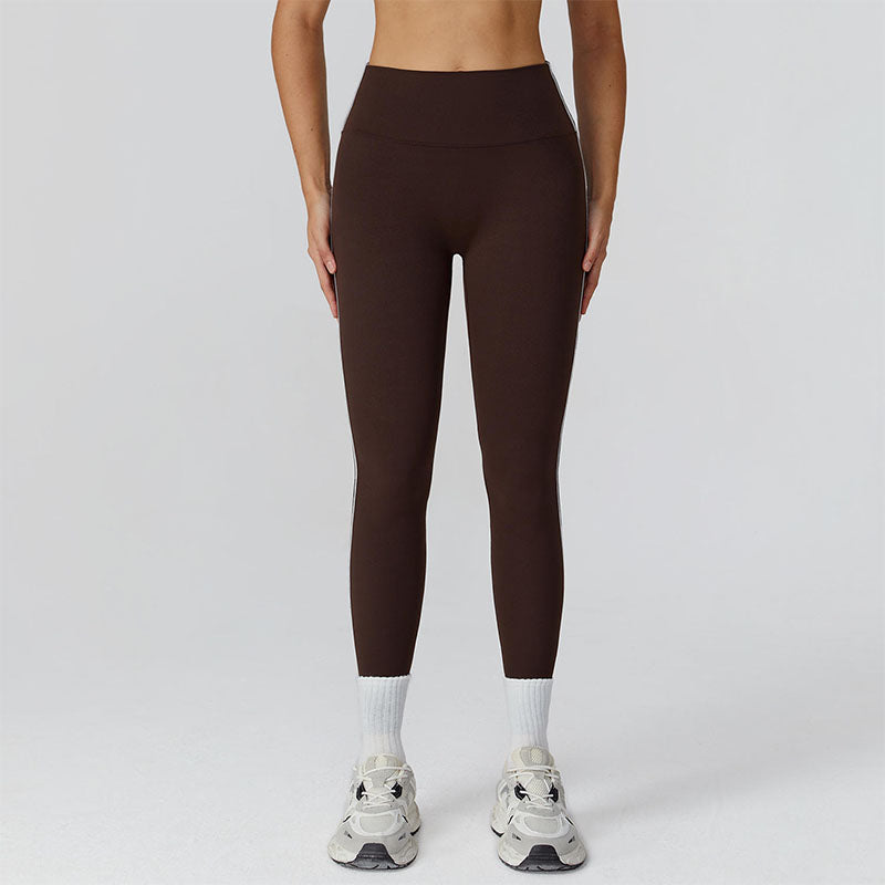 Custom Running Leggings for Women with High Waist and Contrast Piping