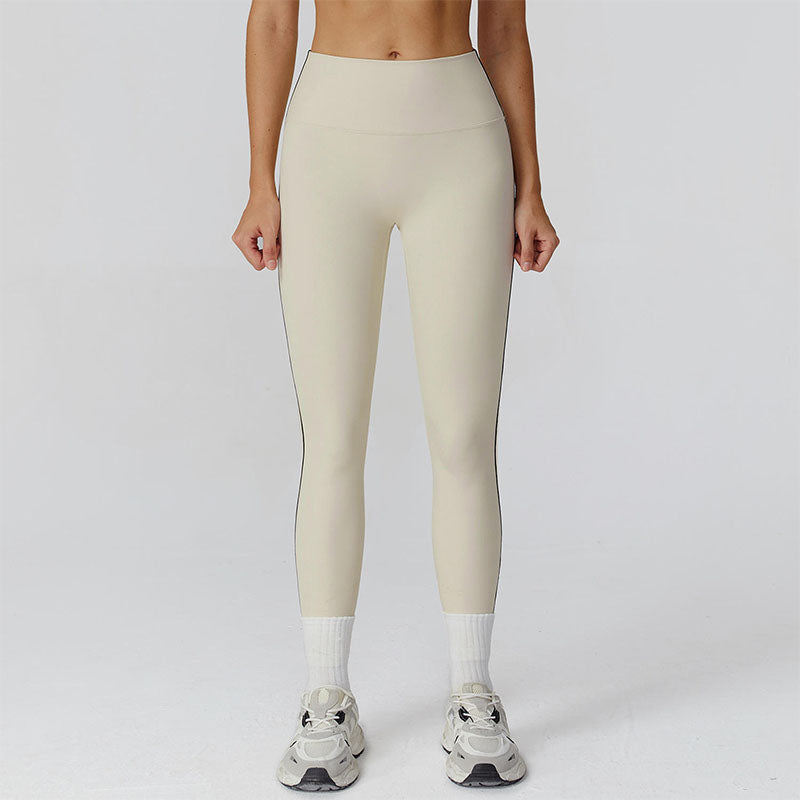 Custom Running Leggings for Women with High Waist and Contrast Piping