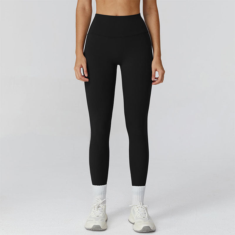 Custom Running Leggings for Women with High Waist and Contrast Piping