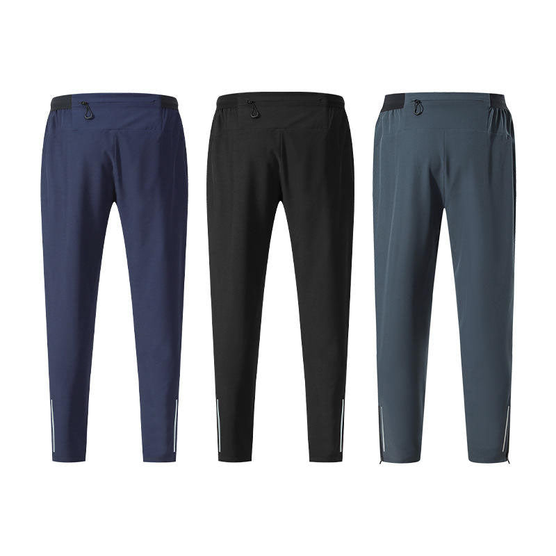 Custom Running Pants for Men with Back Zip Pocket & Ankle Zips