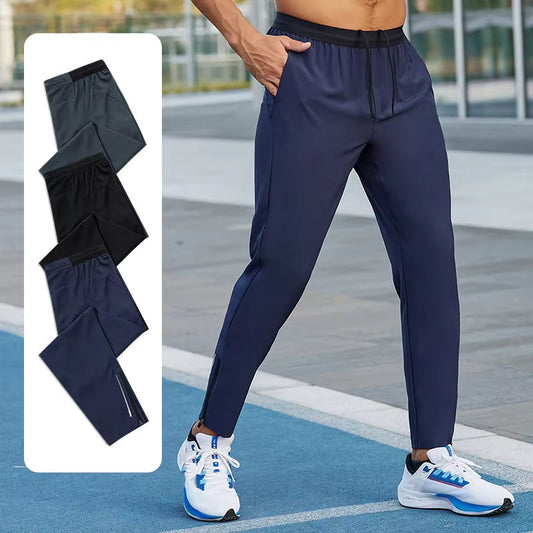 Custom Running Pants for Men with Back Zip Pocket & Ankle Zips