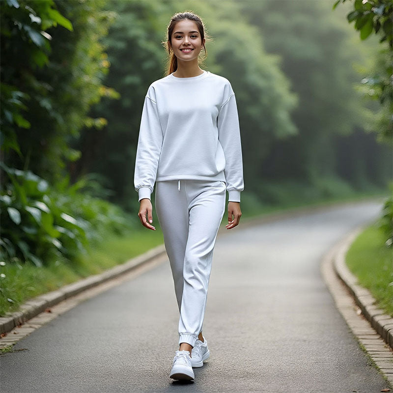 Custom Running Pants Ladies High-Waist Fleece Joggers