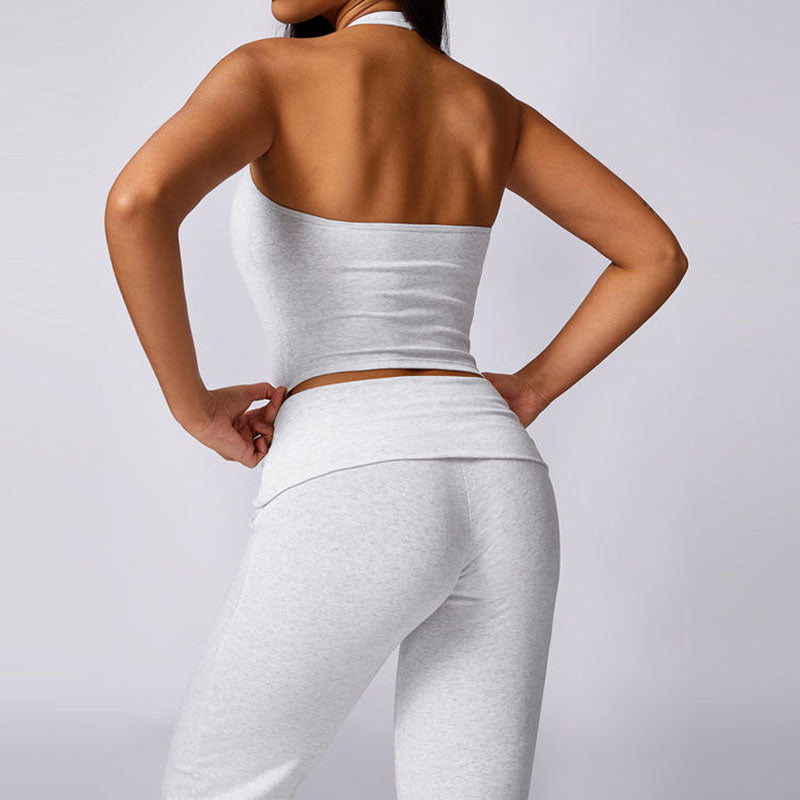 Custom Running Tanks for Women with Halter Neck and Cropped Fit
