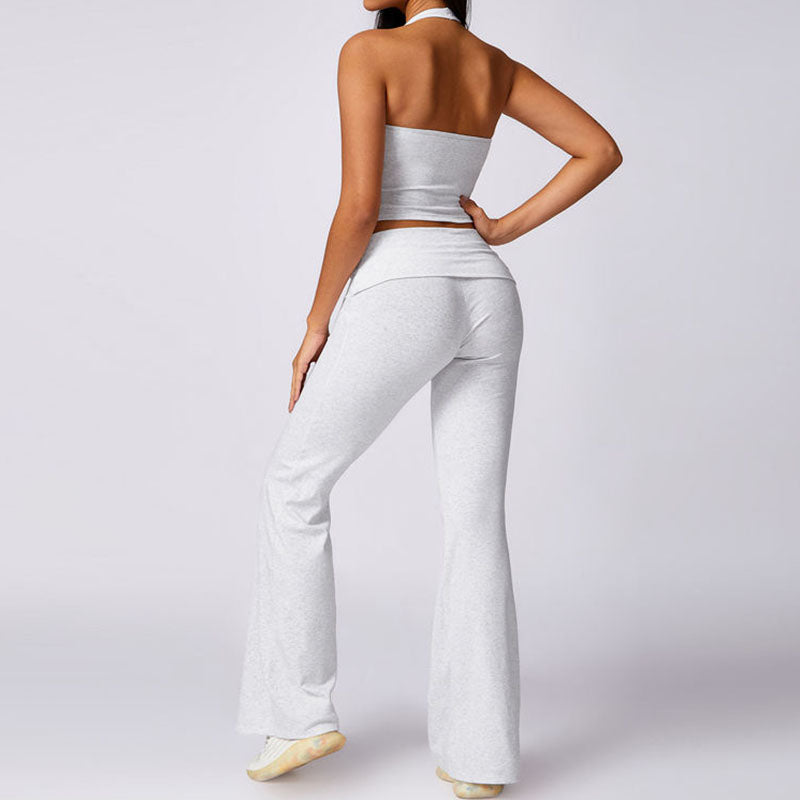 Custom Running Tanks for Women with Halter Neck and Cropped Fit