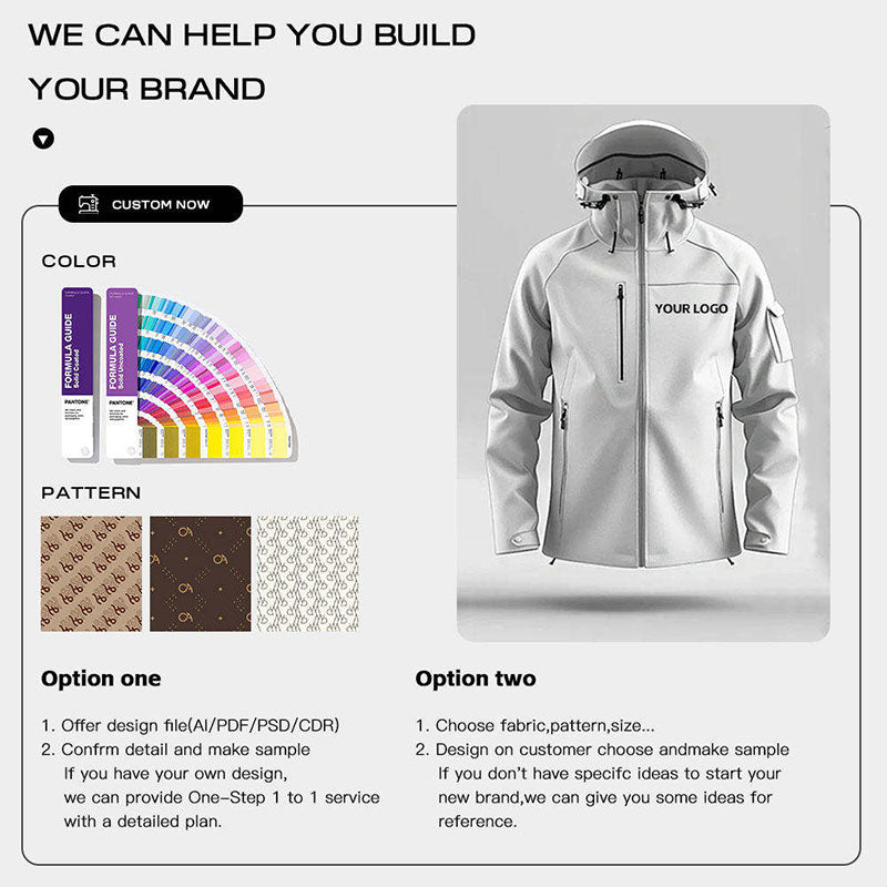 Custom Running Waterproof Jacket with Utility Pockets and Adjustable Hood