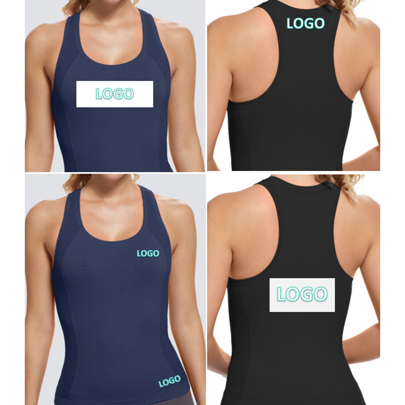 Custom Singlet Running Women Top with Seamless Stretch and Racerback Fit