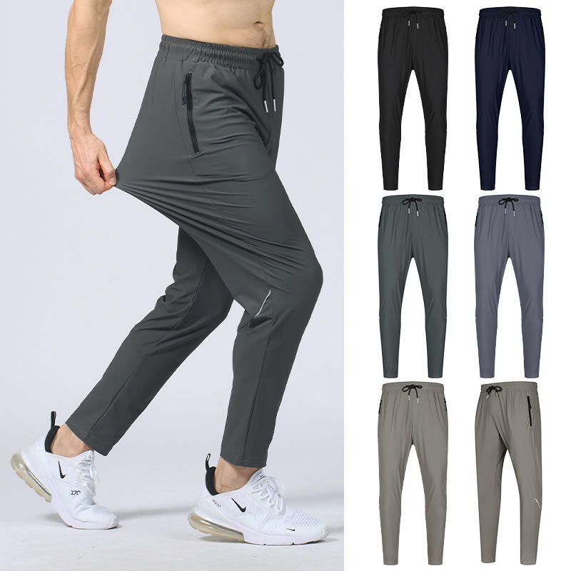 Custom Top Rated Running Pants with Reflective Strip & Zip Pockets