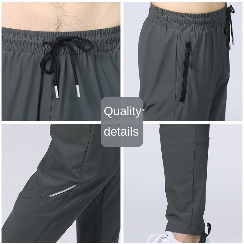 Custom Top Rated Running Pants with Reflective Strip & Zip Pockets