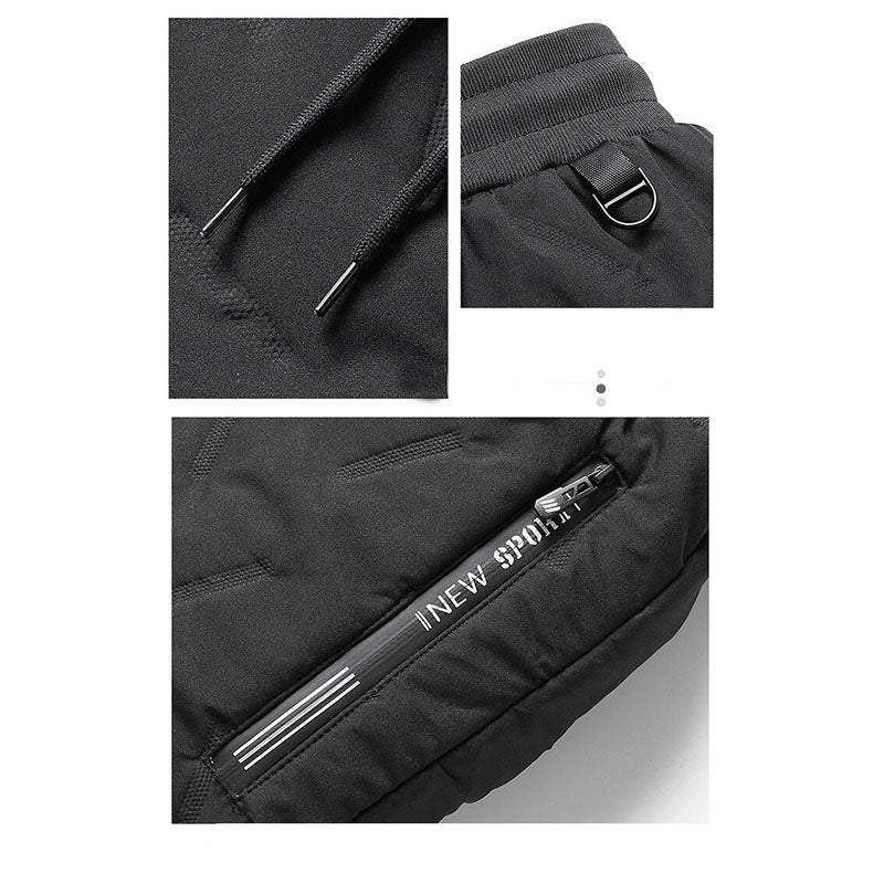 Custom Warm Running Pants with Plush Fleece Lining and Zip Pockets