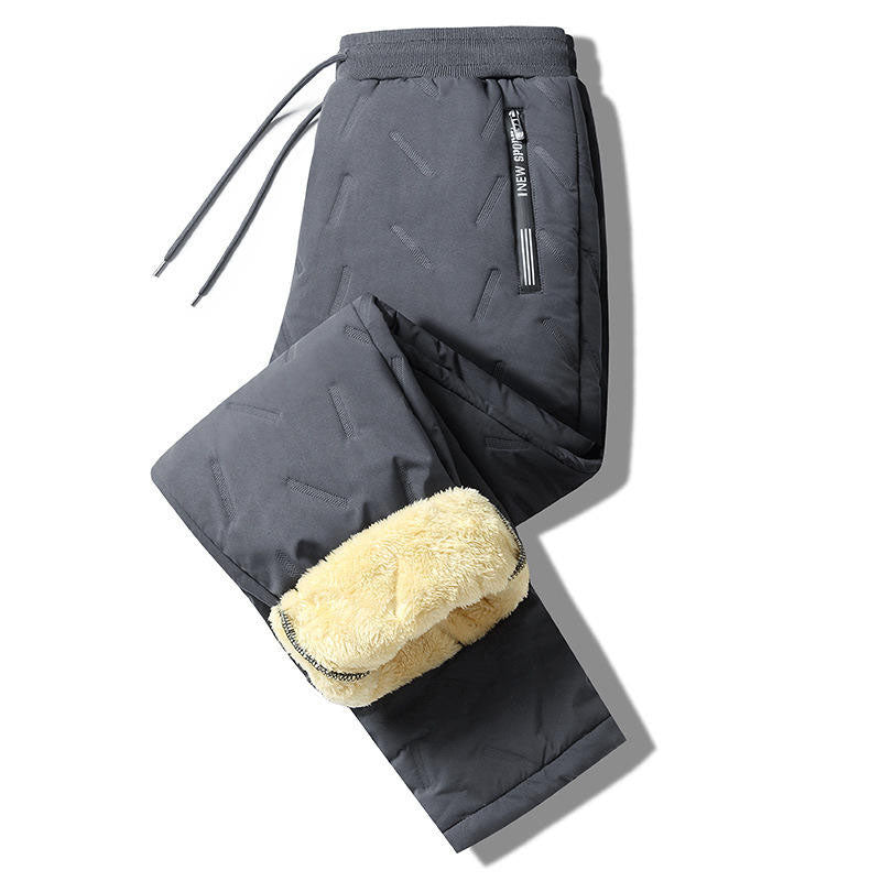 Custom Warm Running Pants with Plush Fleece Lining and Zip Pockets