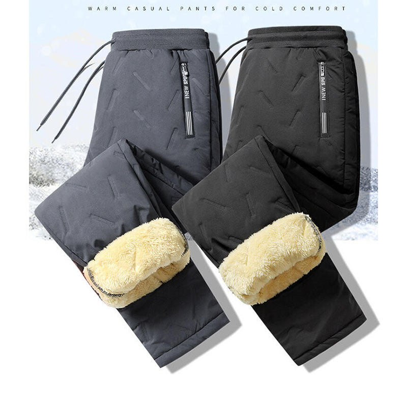 Custom Warm Running Pants with Plush Fleece Lining and Zip Pockets