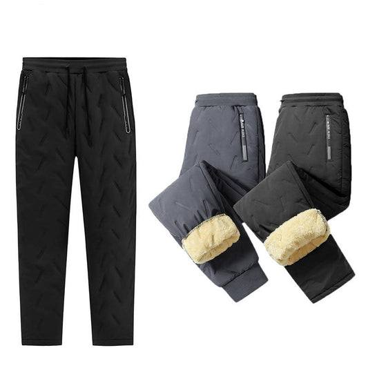 Custom Warm Running Pants with Plush Fleece Lining and Zip Pockets