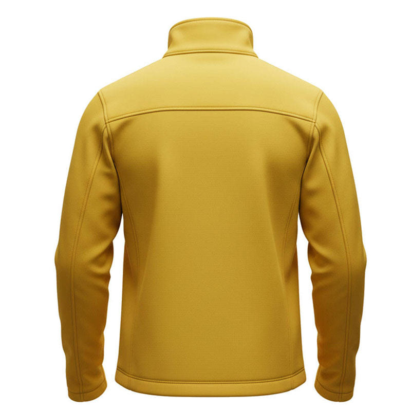 Custom Winter Running Jackets with Softshell Fabric and Stand Collar