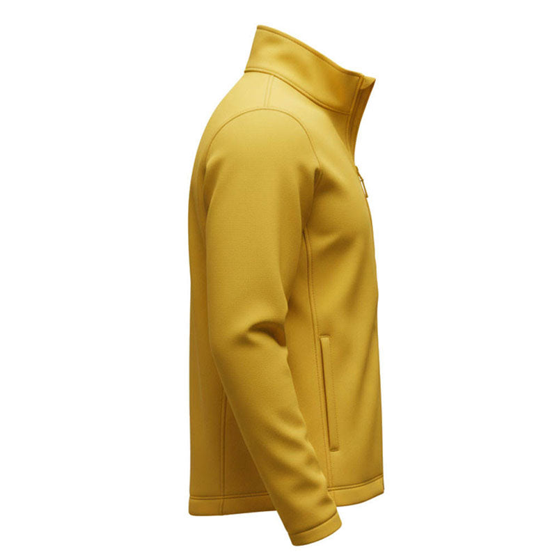 Custom Winter Running Jackets with Softshell Fabric and Stand Collar
