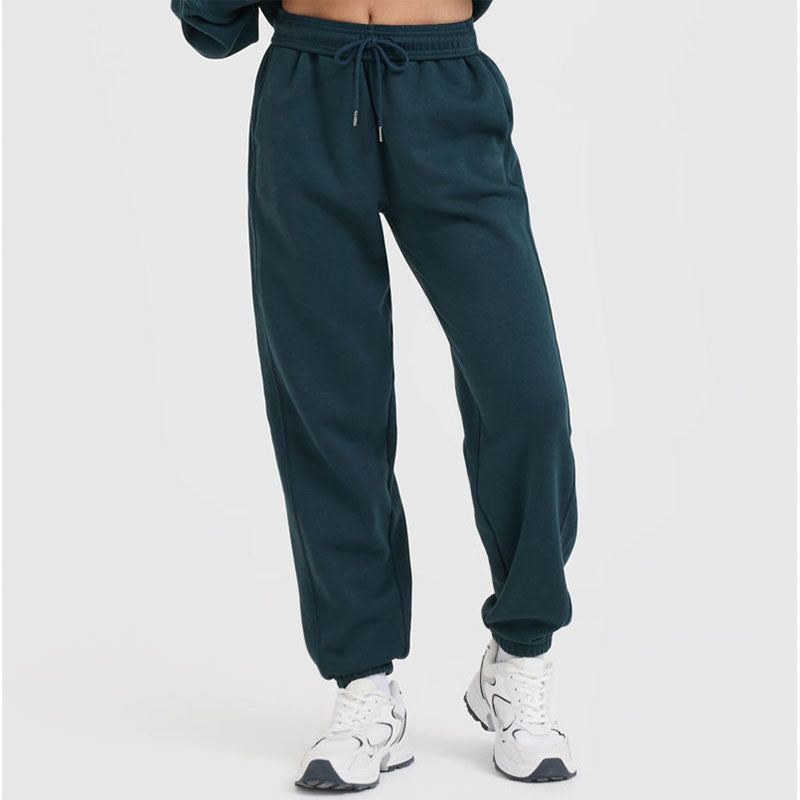 Custom Winter Running Pants Womens Loose Cotton Terry Joggers