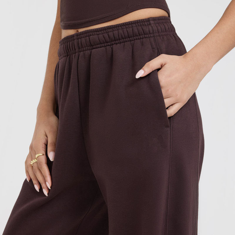 Custom Winter Running Pants Womens Loose Cotton Terry Joggers