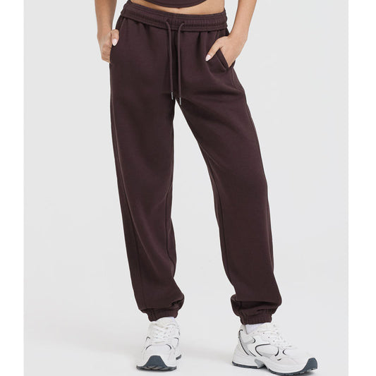 Custom Winter Running Pants Womens Loose Cotton Terry Joggers