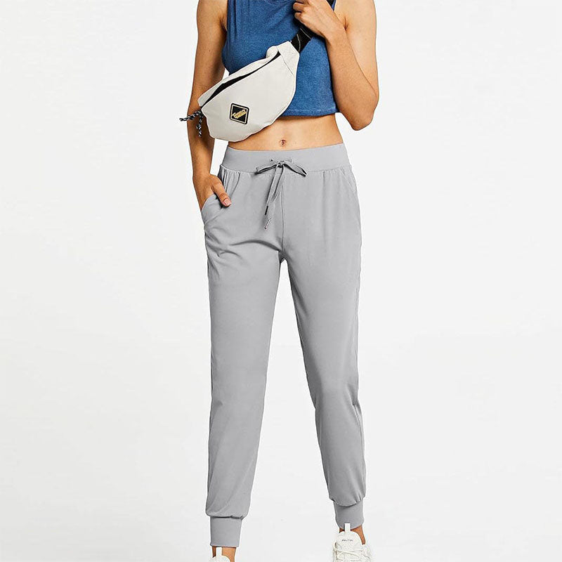 Custom Women in Running Pants Lightweight Cotton Joggers with Pockets