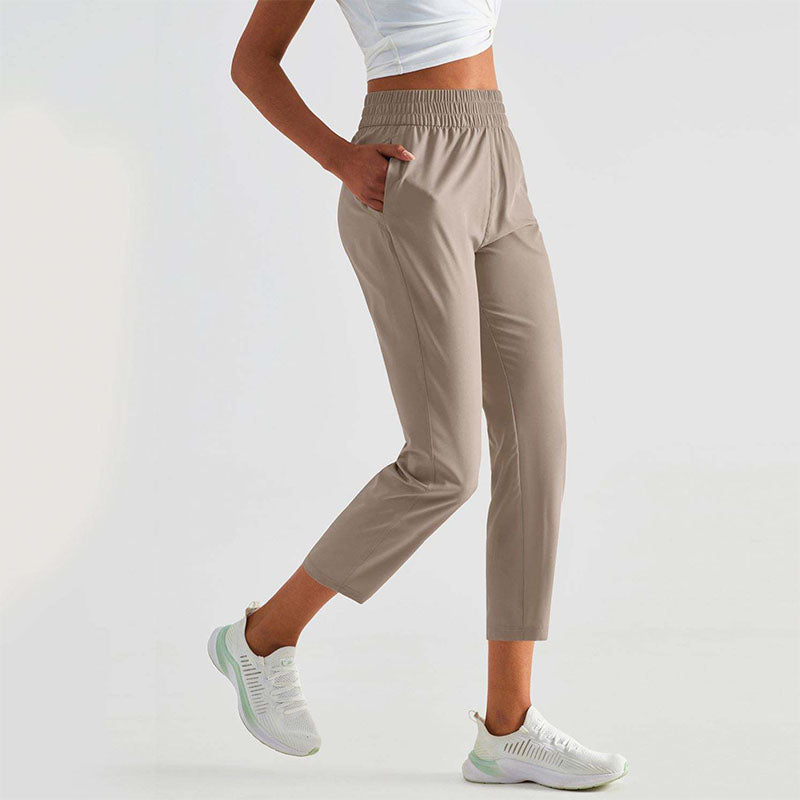Custom Women’s High-Waist Running Pants with Pockets