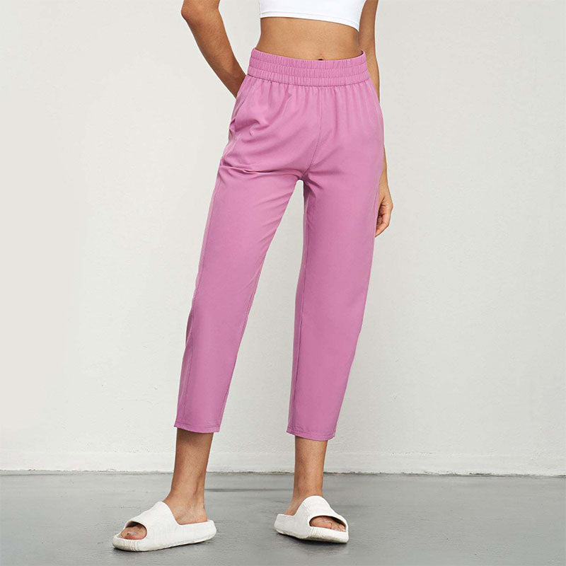 Custom Women’s High-Waist Running Pants with Pockets