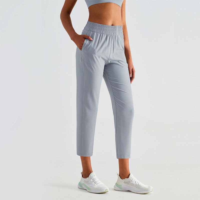 Custom Women’s High-Waist Running Pants with Pockets