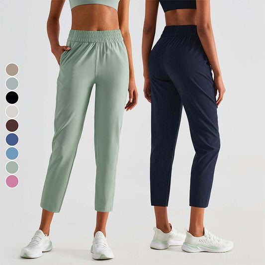 Custom Women’s High-Waist Running Pants with Pockets