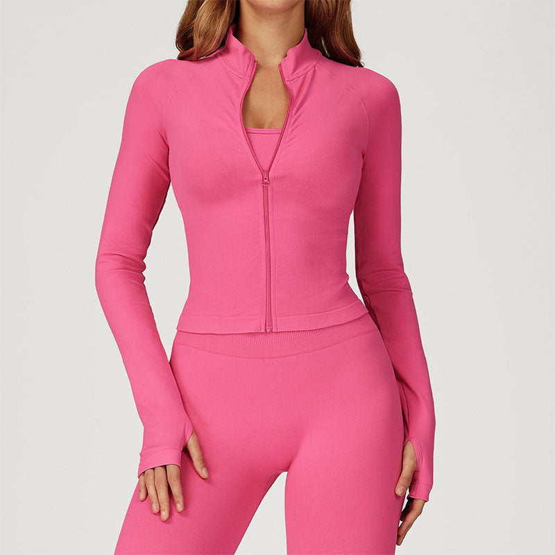 Custom Womens Lightweight Running Jacket with Slim Fit and Thumbhole Cuffs