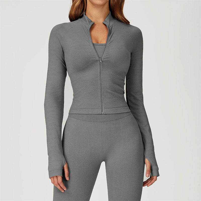 Custom Womens Lightweight Running Jacket with Slim Fit and Thumbhole Cuffs