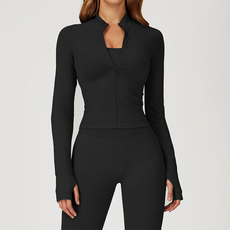 Custom Womens Lightweight Running Jacket with Slim Fit and Thumbhole Cuffs