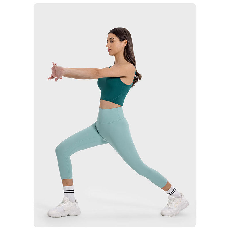 Custom Women’s Running Crop Tank Top – 220g Nylon Spandex OEM