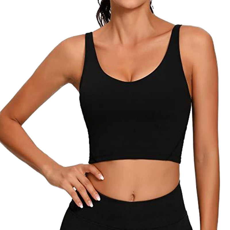 Custom Women’s Running Crop Tank Top – 220g Nylon Spandex OEM