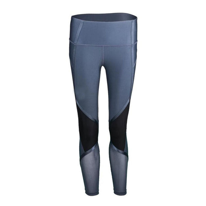 Custom Women’s Running Leggings with Contrast Panels, OEM Full-Length Tights