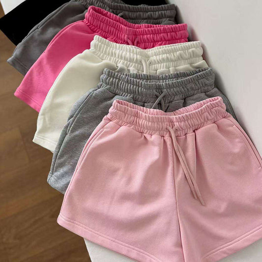 Loose-Fit Terry Women’s Running Shorts with Drawstring Waist
