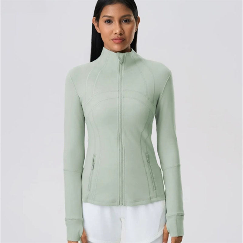 Custom Running Jacket for Women with Thumbhole Cuffs