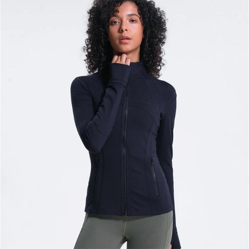 Custom Running Jacket for Women with Thumbhole Cuffs