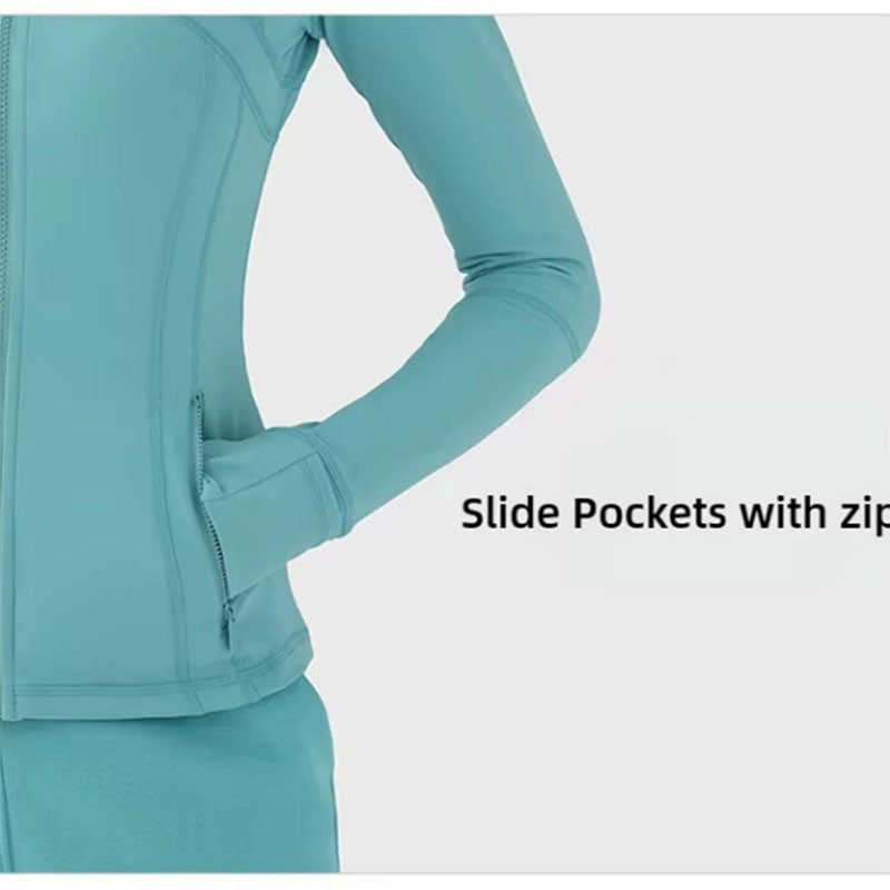 Custom Running Jacket for Women with Thumbhole Cuffs