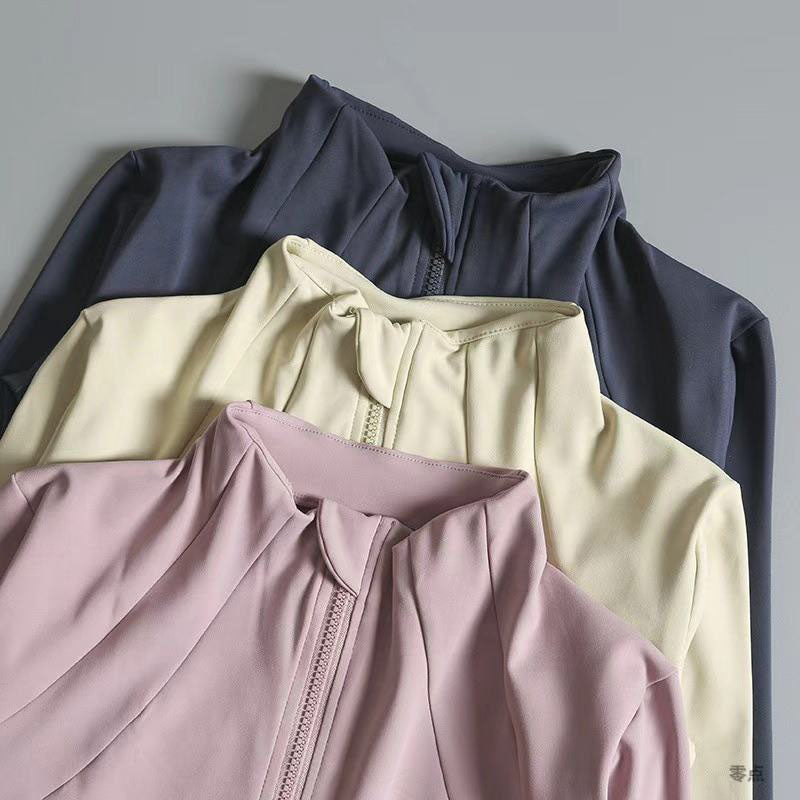 Custom Womens Winter Running Jacket with Contoured Fit and Stand Collar
