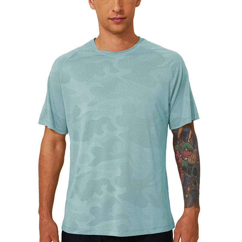 Breathable Running T Shirts – Jacquard Mesh Quick Dry Tee