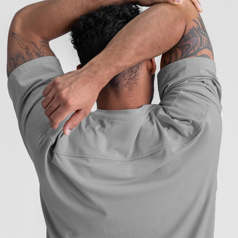 Cotton Running T Shirts – Soft Athletic Tee with Side Split Hem