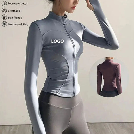 Lightweight Running Jacket Women – Zip Up Long Sleeve Training Layer OEM Manufacturer | Diguan