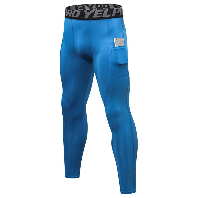 Mens Compression Workout Tights with Phone Pocket | Custom OEM