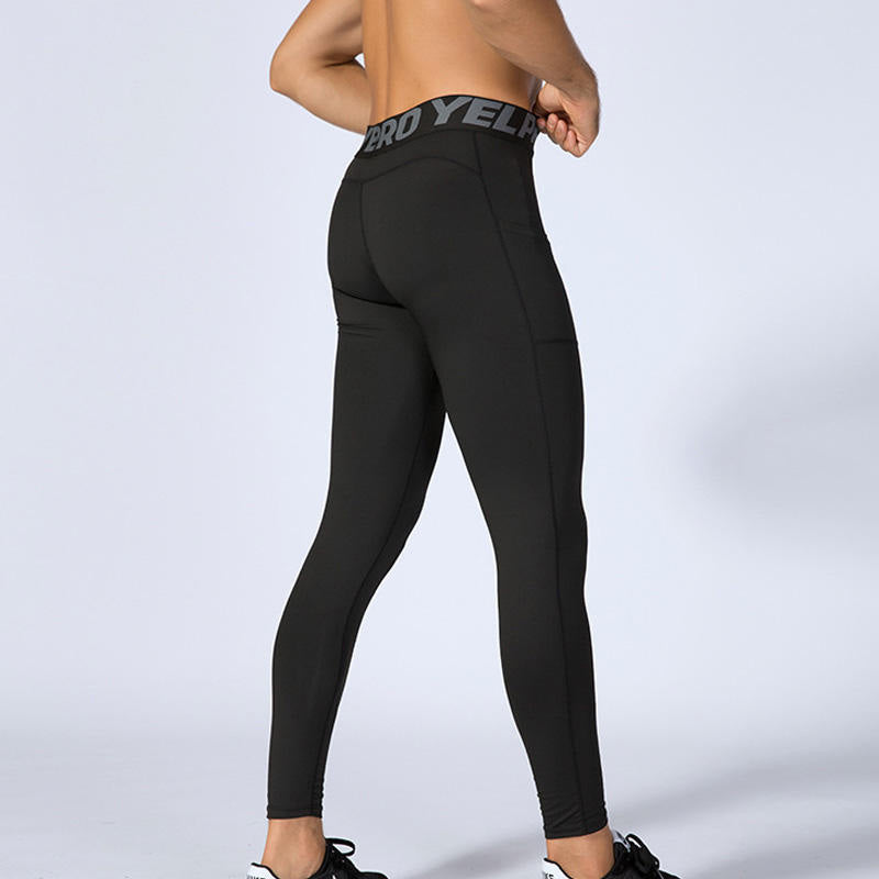 Mens Compression Workout Tights with Phone Pocket | Custom OEM