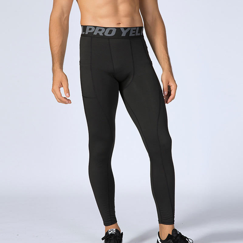 Mens Compression Workout Tights with Phone Pocket | Custom OEM