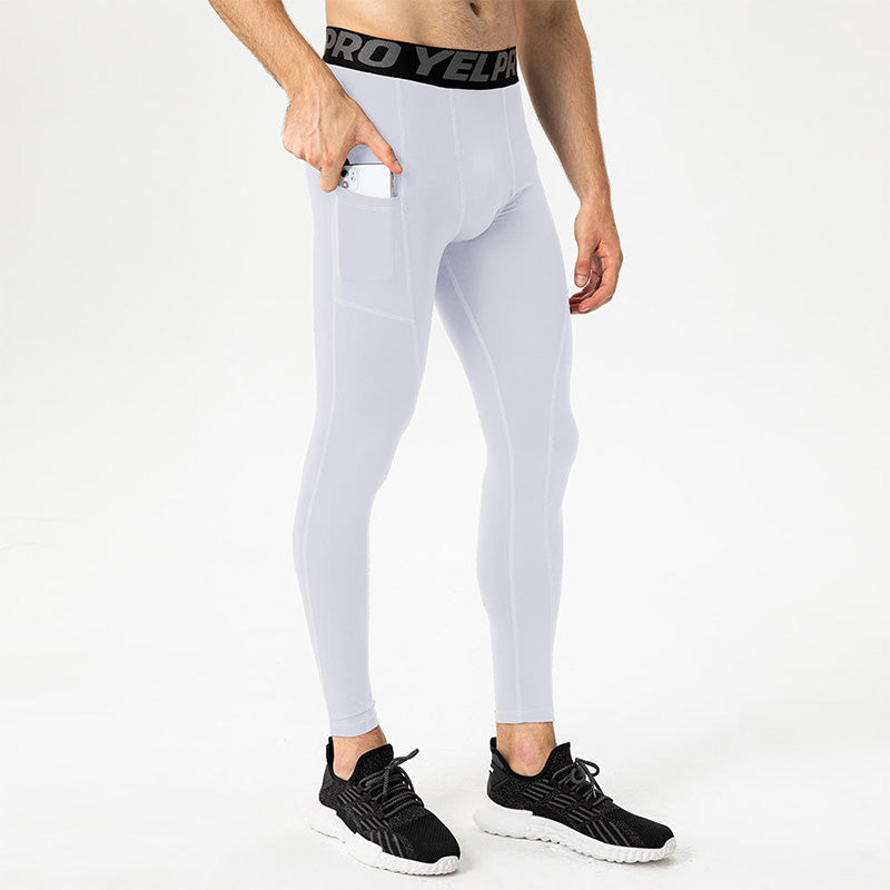 Mens Compression Workout Tights with Phone Pocket | Custom OEM