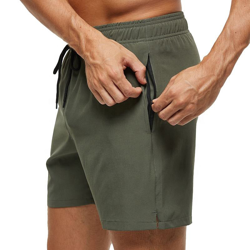 Men's Running Shorts – Quick Dry Mesh Liner with Zipper Pocket
